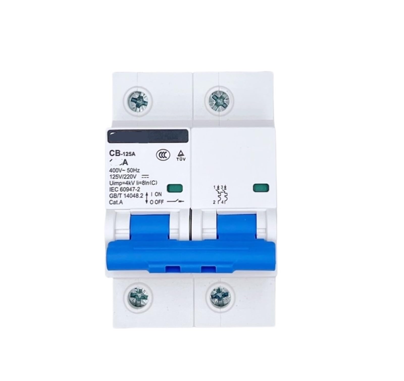 Disjoncteur CA/CC CB-125A 2P protection électrique batterie 48V 60V 125A