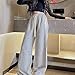 Kids Girls Baggy Wide Leg Pants Pull On Elastic Waist Straight Solid Color Casual Pants Fashion Comfy Grey 8-9 Years