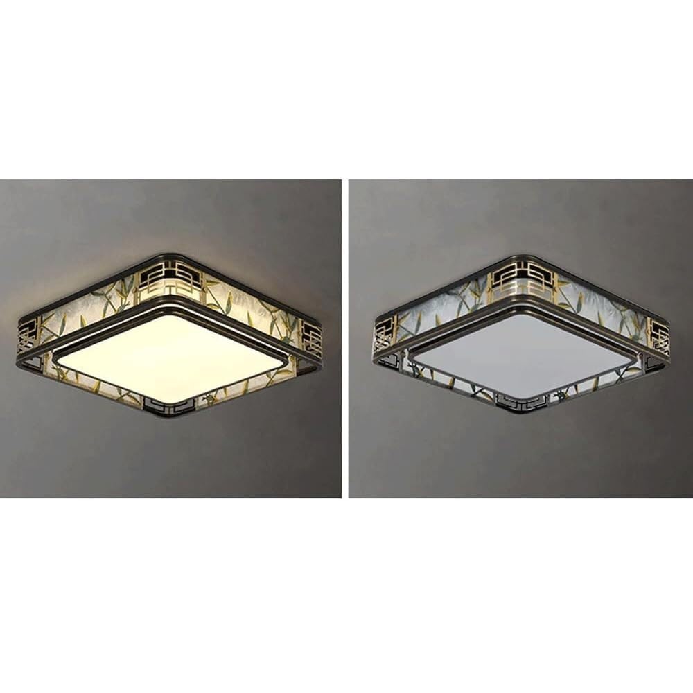 Lampa sufitowa z litego miedzi, ręcznie emaliowana chińska lampa wisząca LED, oświetlenie wewnętrzne do salonu, jadalni, biura lub sypialni.