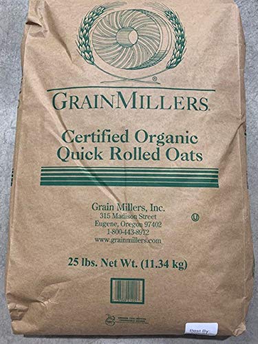 Organic Quick Rolled Oats Non-GMO (25 lb) by Grain Millers
