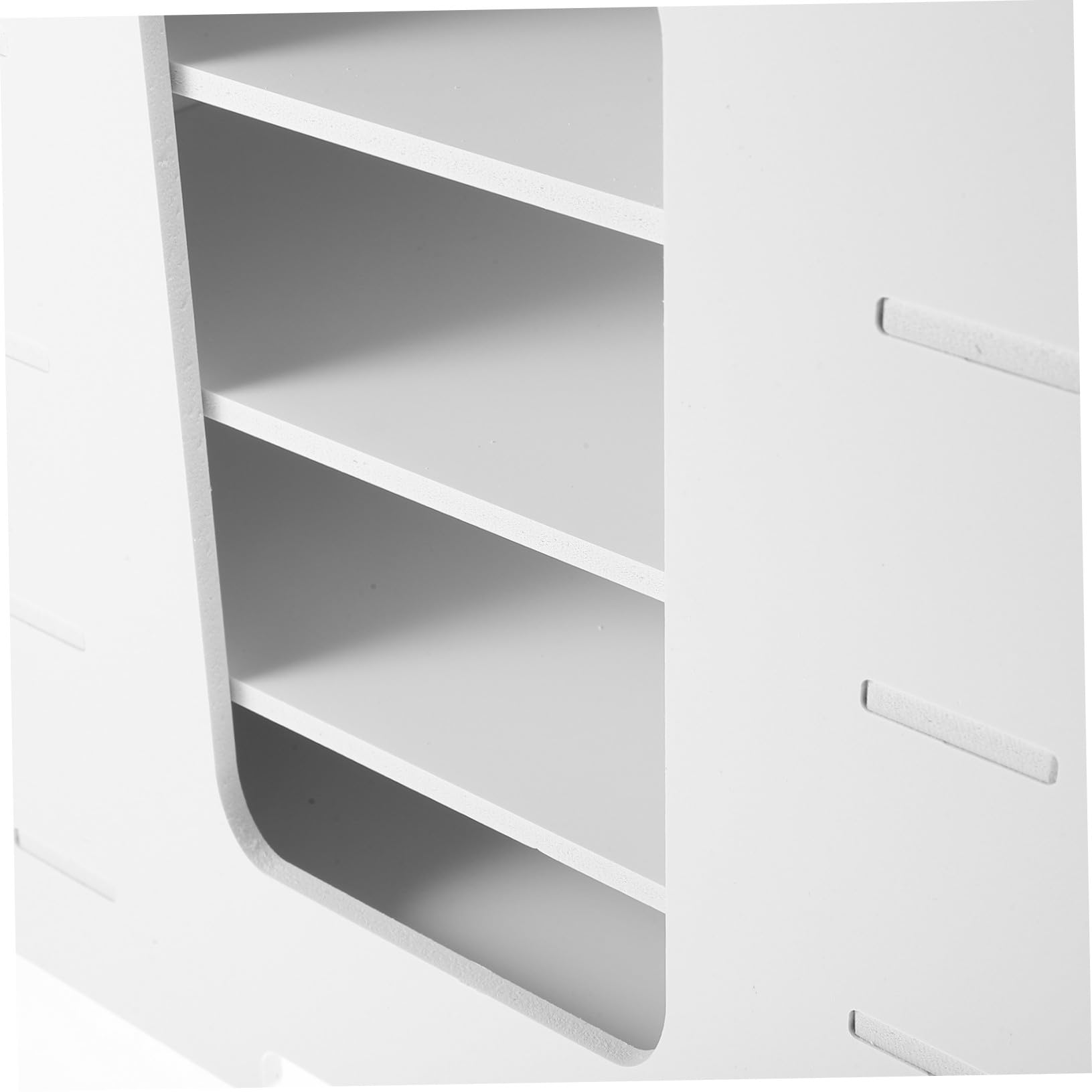 Archivador blanco de 5 niveles, soporte para documentos de escritorio y exhibición de folletos para papeles A4, perfecto para soluciones de almacenamiento en la oficina y el hogar