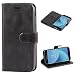 Produktbild Mulbess Handyhülle für Samsung Galaxy J5 2017 Hülle, Leder Flip Case Schutzhülle für Samsung Galaxy J5 2017 Duos Tasche, Schwarz