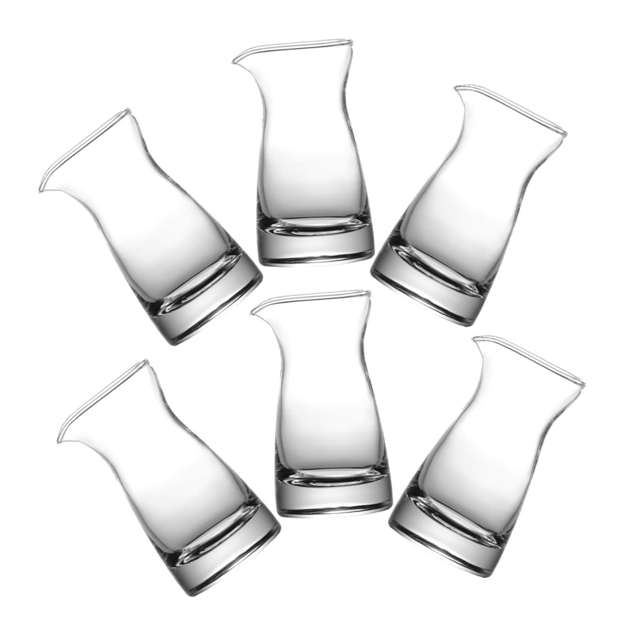 6 Stück Milchkännchen aus Glas 80ml für Küche und Gastronomie mit Elegantem Design zur Aufbewahrung und Qualitätsbewahrung von Milch und Saucen