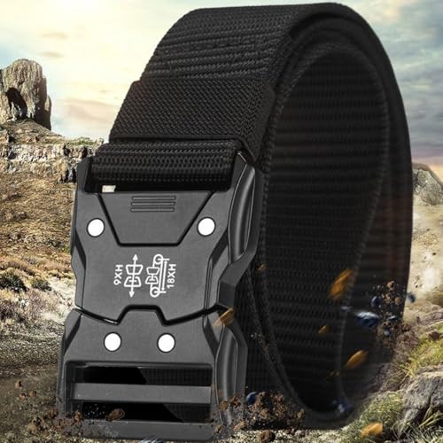 Nylon Belt, Mens Web Belt Tailored for Outdoor Sports and Training, Canvas Braided Breathable