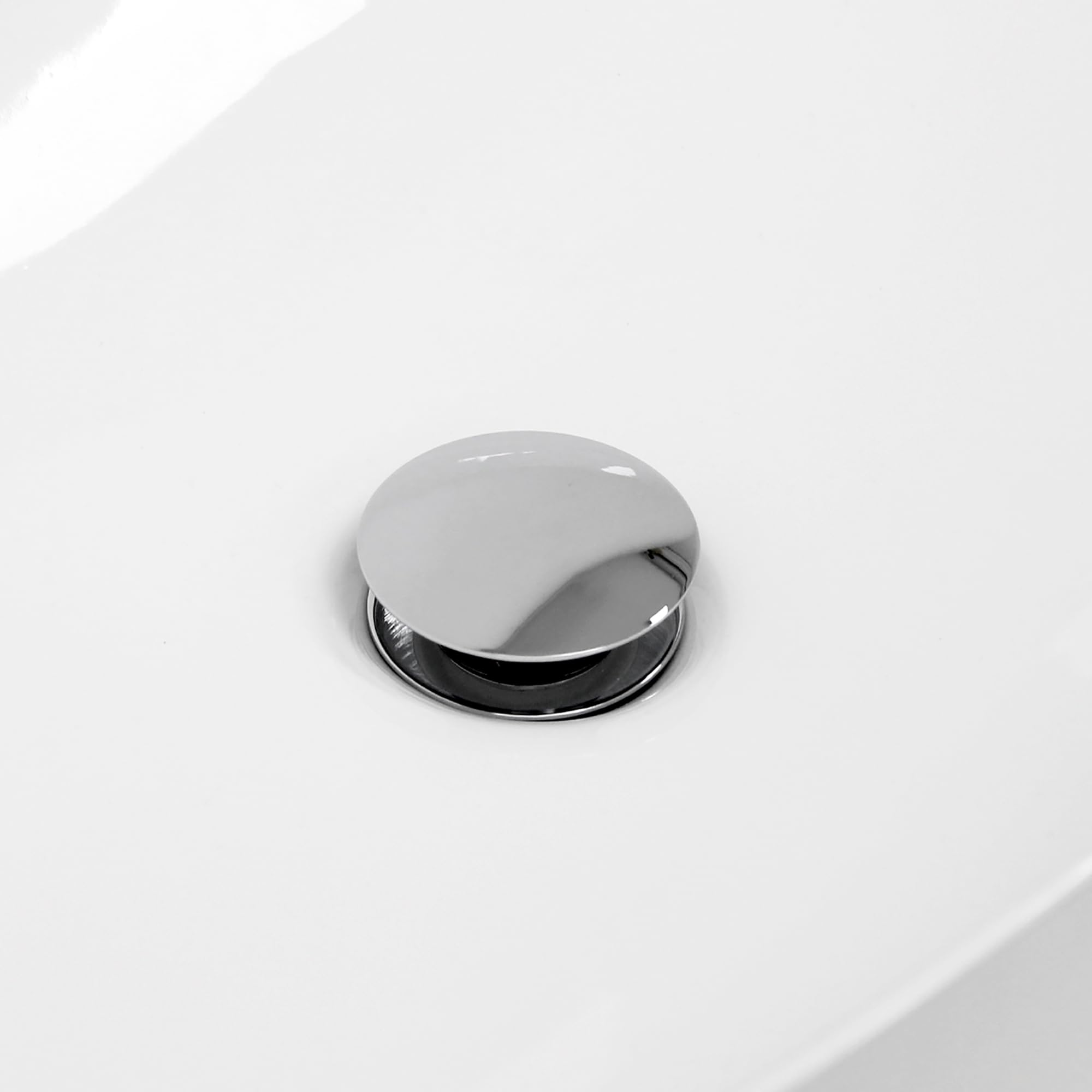 ML-Design Universal Drain Set for Washbasin & Vanity Drain Valve with Overflow Chromowany mosiadz Nowoczesny Pop-Up Click Clack Valve Drain Set Beznarzedziowa instalacja Wtyczka do umywalki