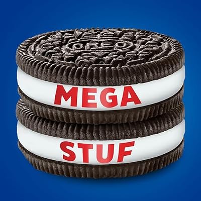 OREO Mega Stuf Chocolate Sandwich Cookies, Party Size, 1 lb 9.35 oz