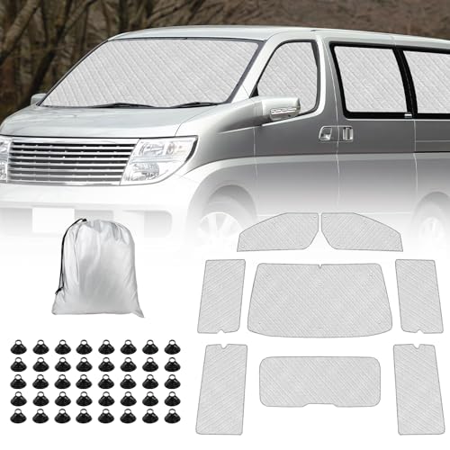 Pare-soleil Nissan Elgrand E51 contre la chaleur : kit d'occultation pliable 8 pièces