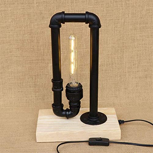 Lampe de bureau conduite d'eau cuivre rustique vintage pour chevet industriel