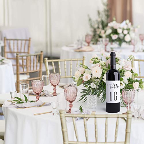 Wedding Table Numbers Wine Bottle Labels Peel & Stick Wedding Place Card Centerpiece Seating Arrangement Board Favor Alternative | Wedding Reception Or Party Decor Made In Usa #TOP2