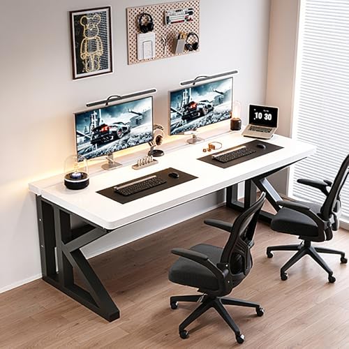 NOBBAT パソコンデスク ゲーミングデスク 机 pcデスク 耐荷重200kg 25mm厚の無垢材ボード モニターアーム取り付け可能 長さ100/120/140/160/180cm 幅75cm 学習机 勉強机 コンパクト 傷に強く、耐熱性、耐湿性があり、