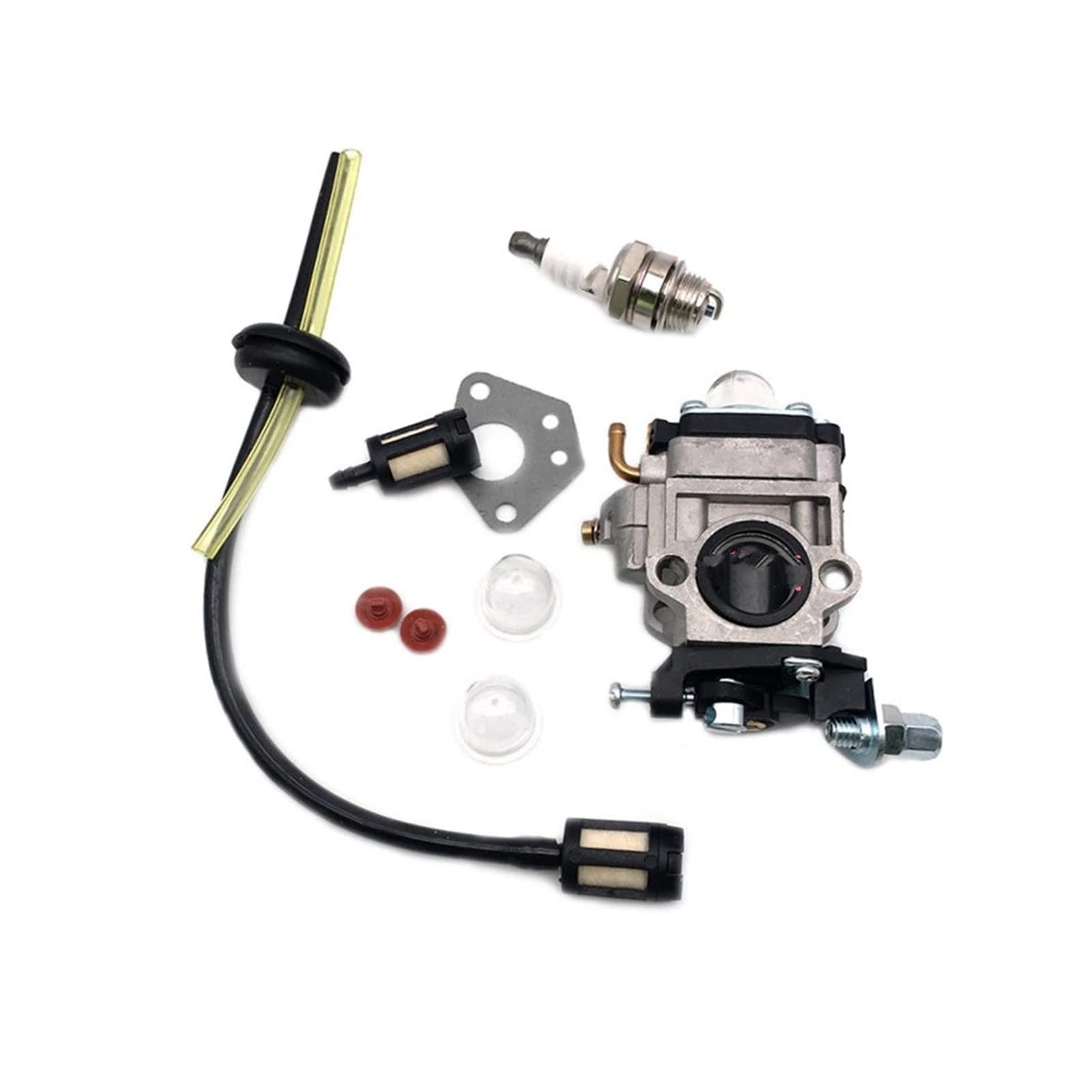 Carburador Reemplazo Desbrozadora con Manguera De Sellado Piezas De Filtro De Gasolina De Bujía para Kit De Carburador De 15mm para Desbrozadora 43cc 49cc 52cc Montaje Carburador (Color : 9PCS)