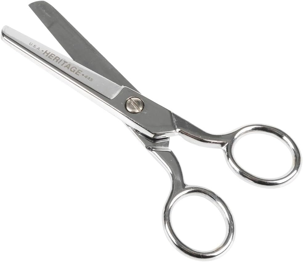 Klein Tools H445 Scissors, Made in USA, Safety Scissors for Thread, Yarn, Weaving and Knitting Mills for Right-Hand or Left-Hand Use, 5-Inch