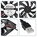 Alinan 4pcs 8015 5V USB Fan 80x80x15mm 2-pin Sleeve Bearing Brushless DC Cooling Fan 3D Printer Cooling Fan Computer Fan