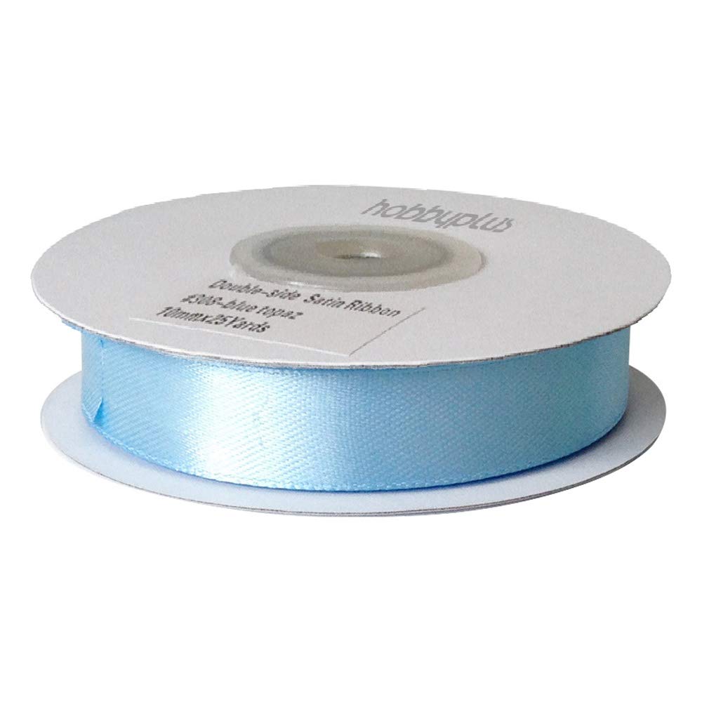 Www.hobbyplus.co.uk #308-Light Blue 22Meters Double Sided Satin Ribbon In Light Blue (, 15Mm Width)