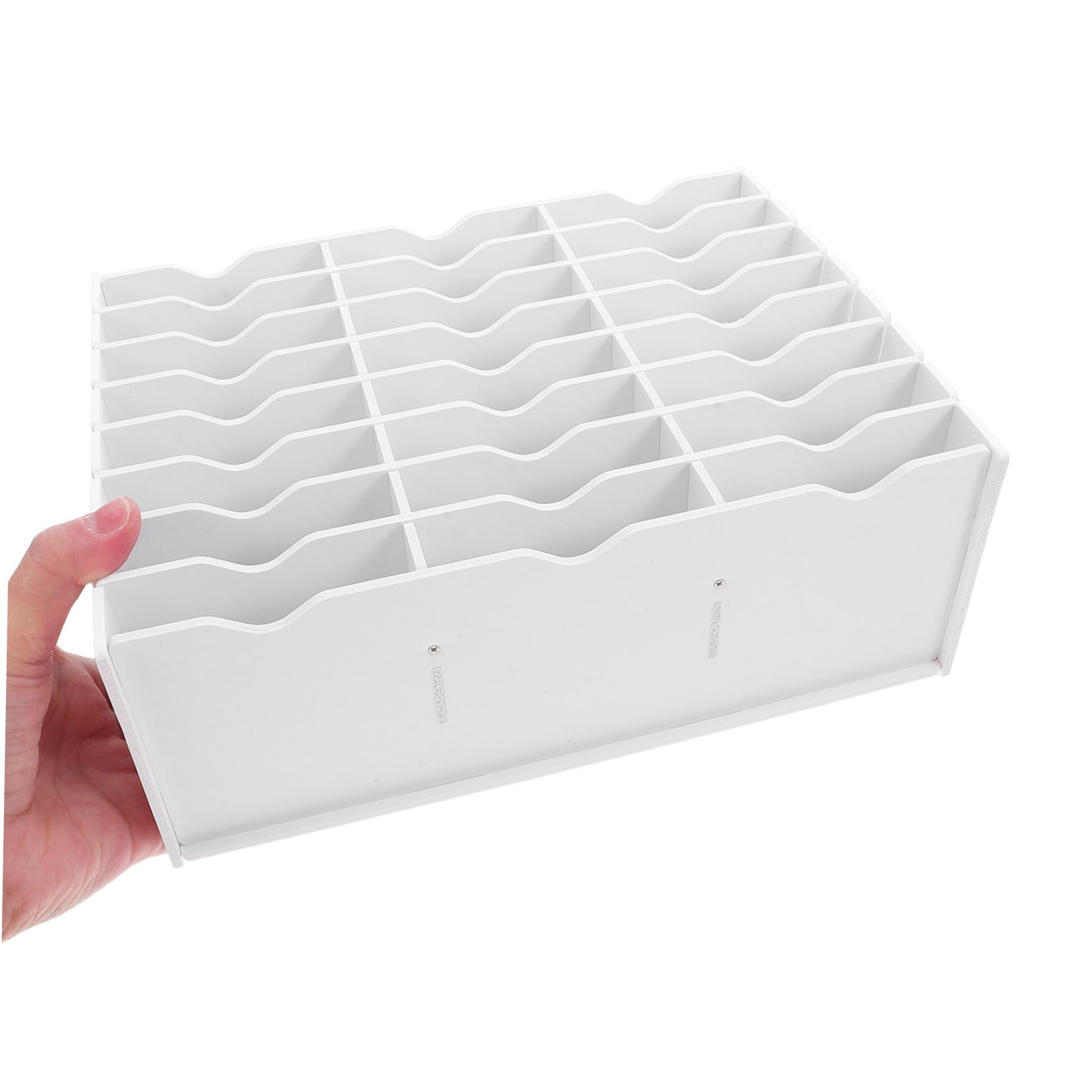 Angoily Organizer da Scrivania con Scomparti Scatola Documenti e Supporto per Tampone Contenitore Versatile per Ufficio e Hobby Domestici Struttura Compatta e Resistente in Plastica
