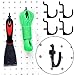 Pegboard Hooks 100 Packs Large Size J Shape Peg Hooks Black Hooks Assortment Tool Storage Garage Organizer (Large 100 Pack)