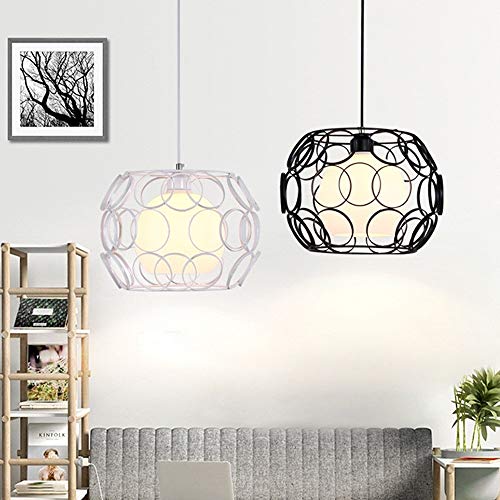 Lustre suspension E27 cage évidée pour illuminer une cuisine sombre avec style - 2