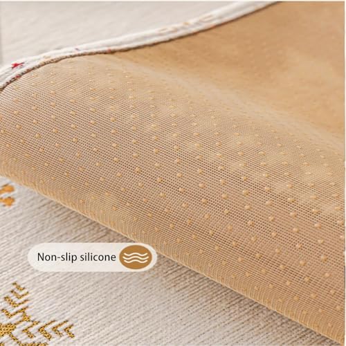Housse en chenille douce pour le salon protection de canapé blanche chic - 5