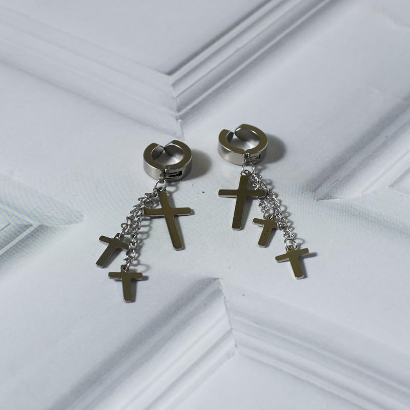 Image of SALTY ALPHA Anti Tarnish Non-Pierced Rigel Earrings for Men | Ear Hoop for Man | Stylish Fashion Jewellery Accessories for Boys | Minimal Jewelry | Ideal for Gifting | Gift for Diwali, Christmas, Marriage, Birthday