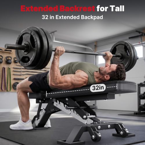 Image of YOLEO Commercial Adjustable Weight Bench 2315LB ASTM Certified - 80% Pre-Assembled Heavy Duty Workout Bench for Home Gym