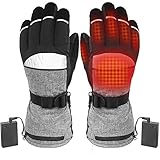 sticro AA Battery Heated Snow Gloves for Men Women, Electric Thermal Heat Hand Warmers for Riding, Motorcycling, Skiing, Hunting (Large)