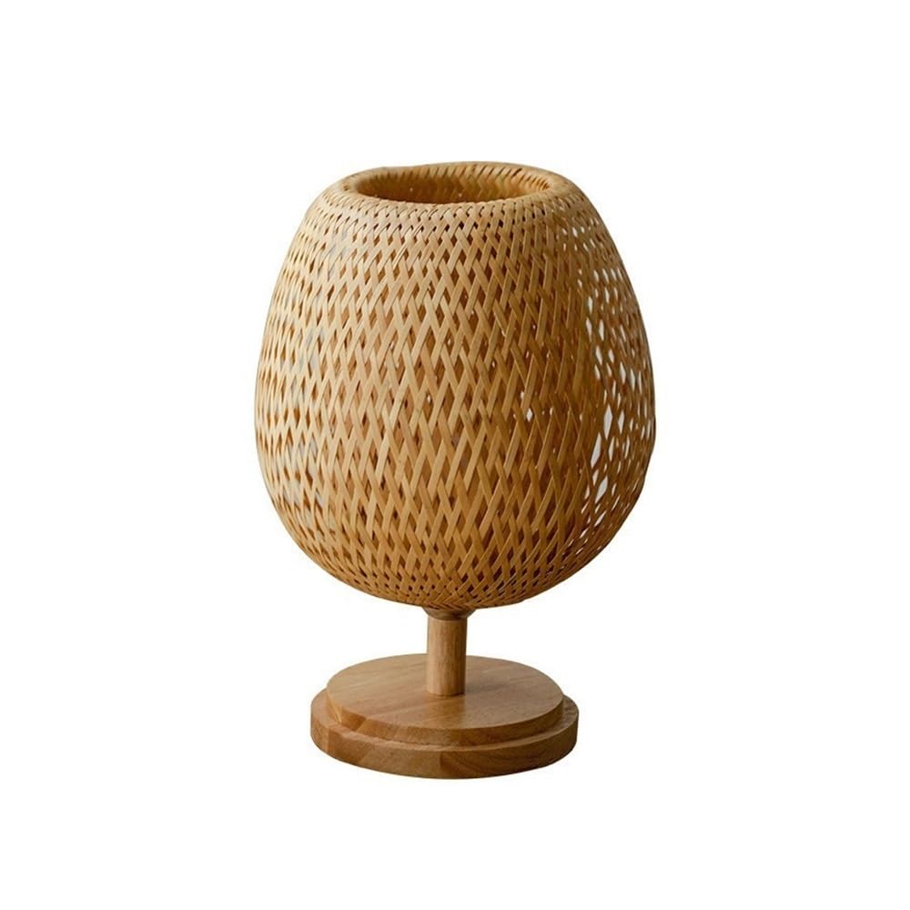 Bamboo Woven Desk Lamp Bedroom Tea Room Hotel Study Bedside 