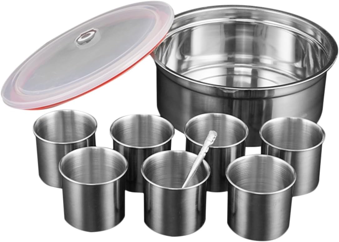 1set Stainless Steel Spice Box Multi-functional Condiment Container for Home Kitchen Easy Storage Seasoning Canister Cover for and Pepper
