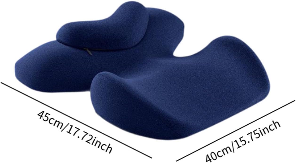 harayaa Memory Foam Massage Neck Pillow Breathable Resuable Multipurpose Beauty Salon Support Pillow for Sleeping Bedroom Salon Women, Dark Blue