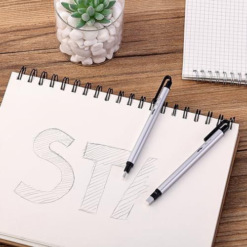 Mr. Pen - Borracha estilo caneta, 2 unidades, ponta quadrada e redonda, borrachas de lápis, mecânica