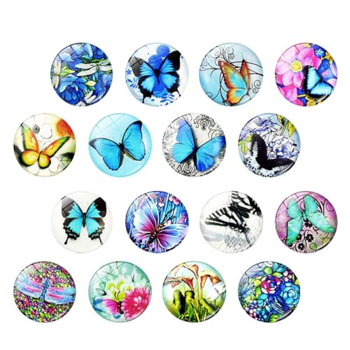 iplusmile 16pcs Magnetic Glass Refrigerator Stickers Set wit