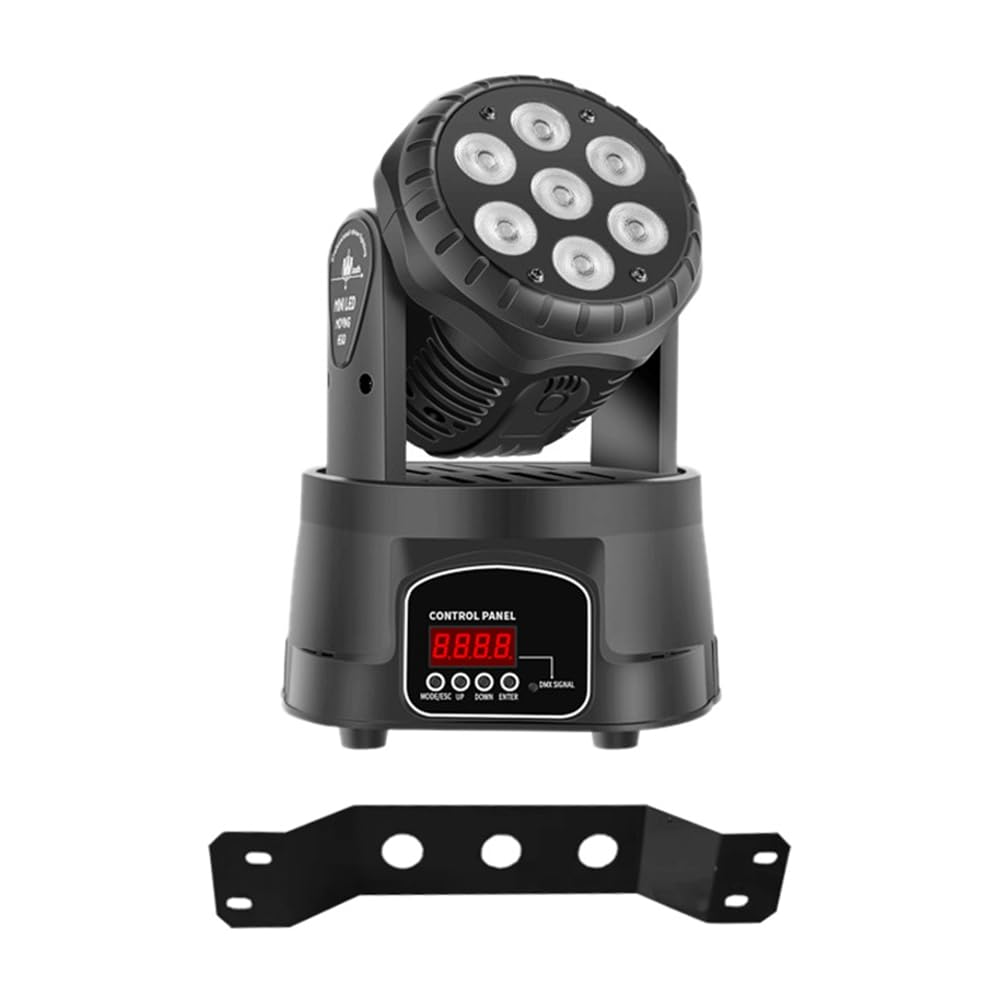 Mini LED Wash A Testa Mobile 7x10W Luce LED 4 in 1 RGBW con Controllo Vocale Rotante per DJ Music Dance Club Una Spina Europea