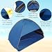HACRAHO Strand-Sonnenschutz, Pop-Up-Strandzelt, 1 Stück, tragbares Sonnenschutzzelt für UV-Schutz, winddicht, Camping, Picknick, Zelt, kleine Hunde, Katzen und andere kleine Haustiere, Blau, M
