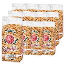 Camellia Brand Dried Yellow Split Peas Premium Non-GMO Split Peas for Indian Dal, Hearty Split Pea Soups, Stews, Curries, and Purees Gluten-Free, High Protein, Vegan & Vegetarian Friendly, 1 Pound Pack of 12