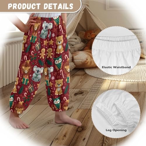 Image of Unisex Little Kids Yoga Trousers Bohemian Beach Pants Baggy Harem Activewear for Boys and Girls Age 3-10