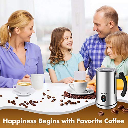 Milk Frother, Electric Milk Frother With Hot Or Cold Functionality, Foam Maker, Silver Stainless Steel, Automatic Milk Frother And Warmer For Coffee, Cappuccino And Matcha #TOP2