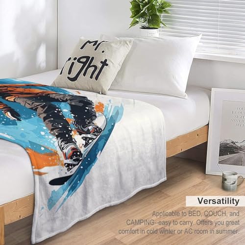 Couverture snowboard de lit en flannel douce et confortable, grand format - 7