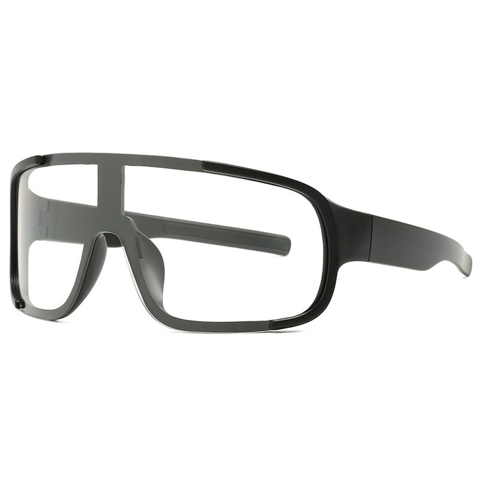 mincl Sports Cycling Sunglasses for Men Oversized Square Wrap Around Sunglasses for Women UV Protection Driving Running Sunglasses (clear)