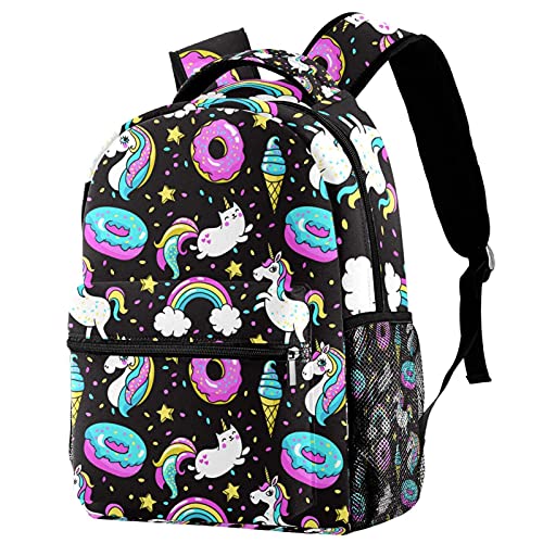 Sac à dos décontracté bleu motif licorne léger qui soulage le dos