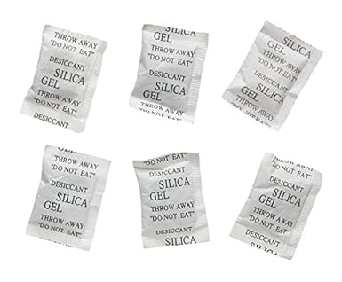 DFS Silica Gel Desiccant Packets for Moisture Absorb from Camera Lens, Mobile Phone, Electronics, Jewellery, 100g (20 Packs, 5g Each)