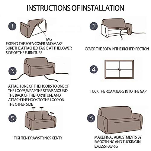 Sofahoezen - Athyior Bankhoezen 1 2 3 4 Zitsbank Antislip Stretch Bankhoes Elastisch Voor Woonkamer Armstoel - Afbeelding 8