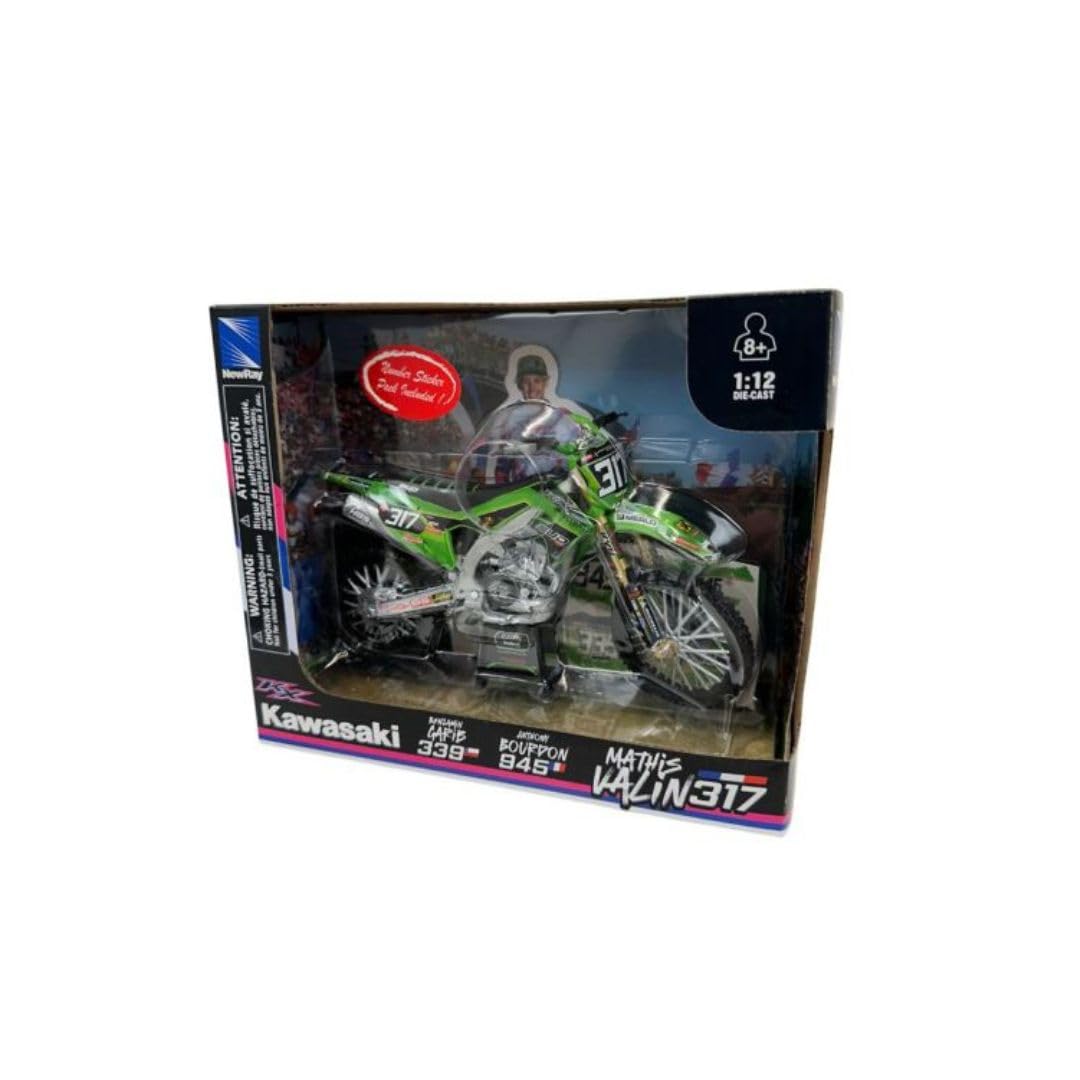 NewRay Moto Miniature Kawasaki KXF Bud Racing Team 24 Réplica 317 1/12e