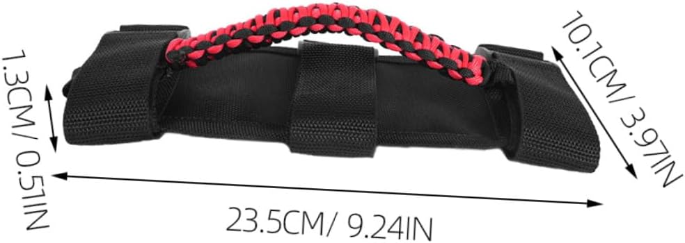 HEALLILY 4pcs Vehicle Paracord Grab Handles Hand Strap Set for Off-Road and City Driving, Woven Automotive Assist Handles for Roll Bars