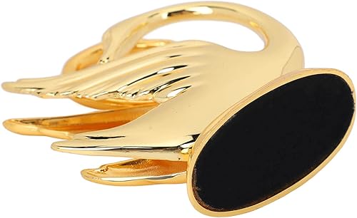 Miniatura 7 de Servilletero dorado, soporte para servilletas de metal a prueba de óxido, elegante soporte de mesa moderno dorado, soporte dispensador de pañuelos