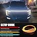 DREAMIZER 70" Dynamic Scan Start Up Car Hood Light Strip with Sequential Turn Signal Lights LED Running Light