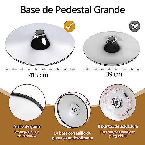 Miniatura 6 de Yaheetech Juego De 2 Taburete De Bar Taburete De Altura Ajustable 92,5-113 Cm Taburete Industrial Metal Silla De Cocina Tasburete Alto Para Cocina Bar Comedor Blanco