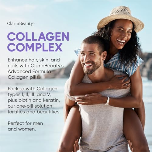 ClarinBeauty 100% Natural Collagen Pills 1000mg Biotin 10000mcg Keratin Saw Palmetto 2500mg Hyaluronic Acid & Pumpkin Seed with Vitamin C and Vitamin E - Image 6