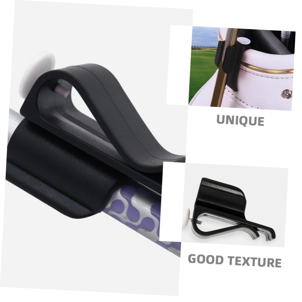ifundom Golfschläger-Clip Stichworte Veranstalter Putter Putten Entfernung Tasche Club-organisator-Clips Golfclips Halter Für Golfhandschuhe Golfsack -Hanger Schwarz Abs