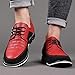 COSIDRAM Mens Casual Shoes Loafers Fashion Dress Sneakers Office Comfort Flats for Male Red 13