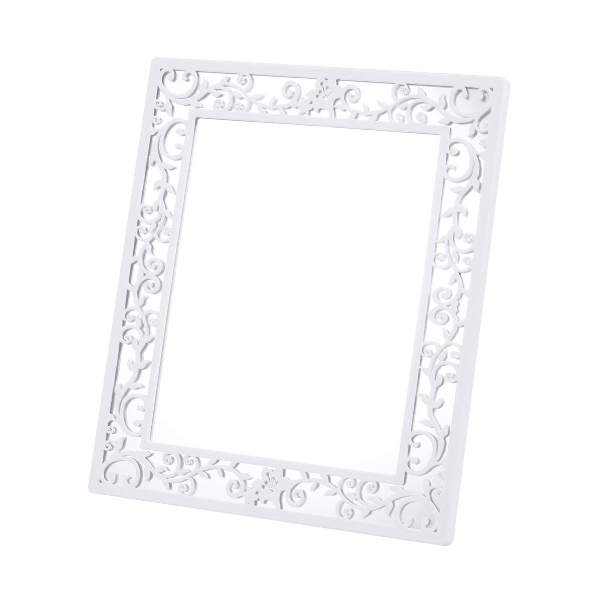 LURROSE Tabletop Makeup Mirror Frame Embossed Vintage Dressing Mirror