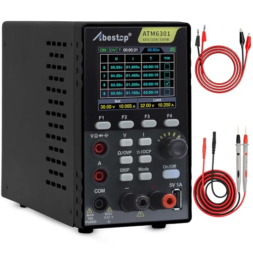 DC �d�� Abestop ATM6301 60V 10A 300W �ϓd���T�|�[�g���X�g �g�`�ҏW�o�� 4 1/2���}���`���[�^�[�A�d���d���e�X�^�[ 2 in 1�@�\